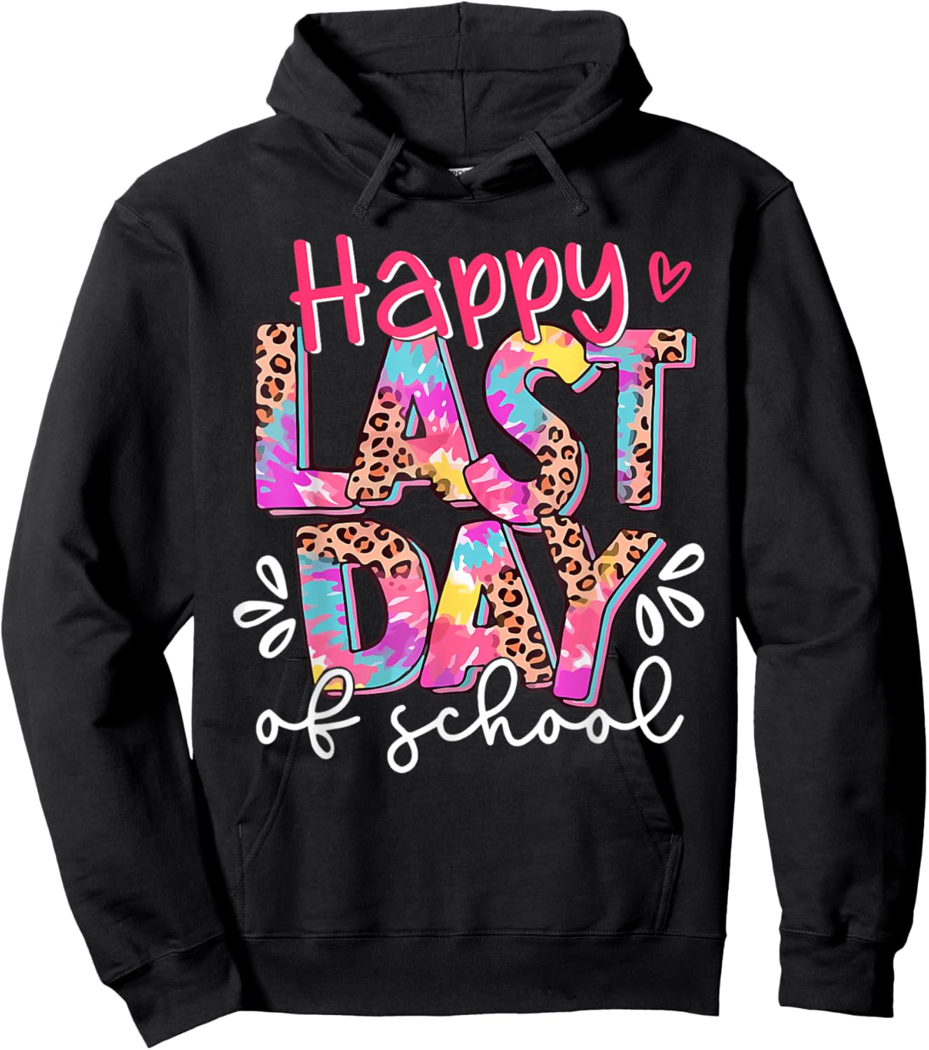 Happy Last Day of School Shirt Teacher Graduation Shirt Kids Hoodie - Hoodie | Black