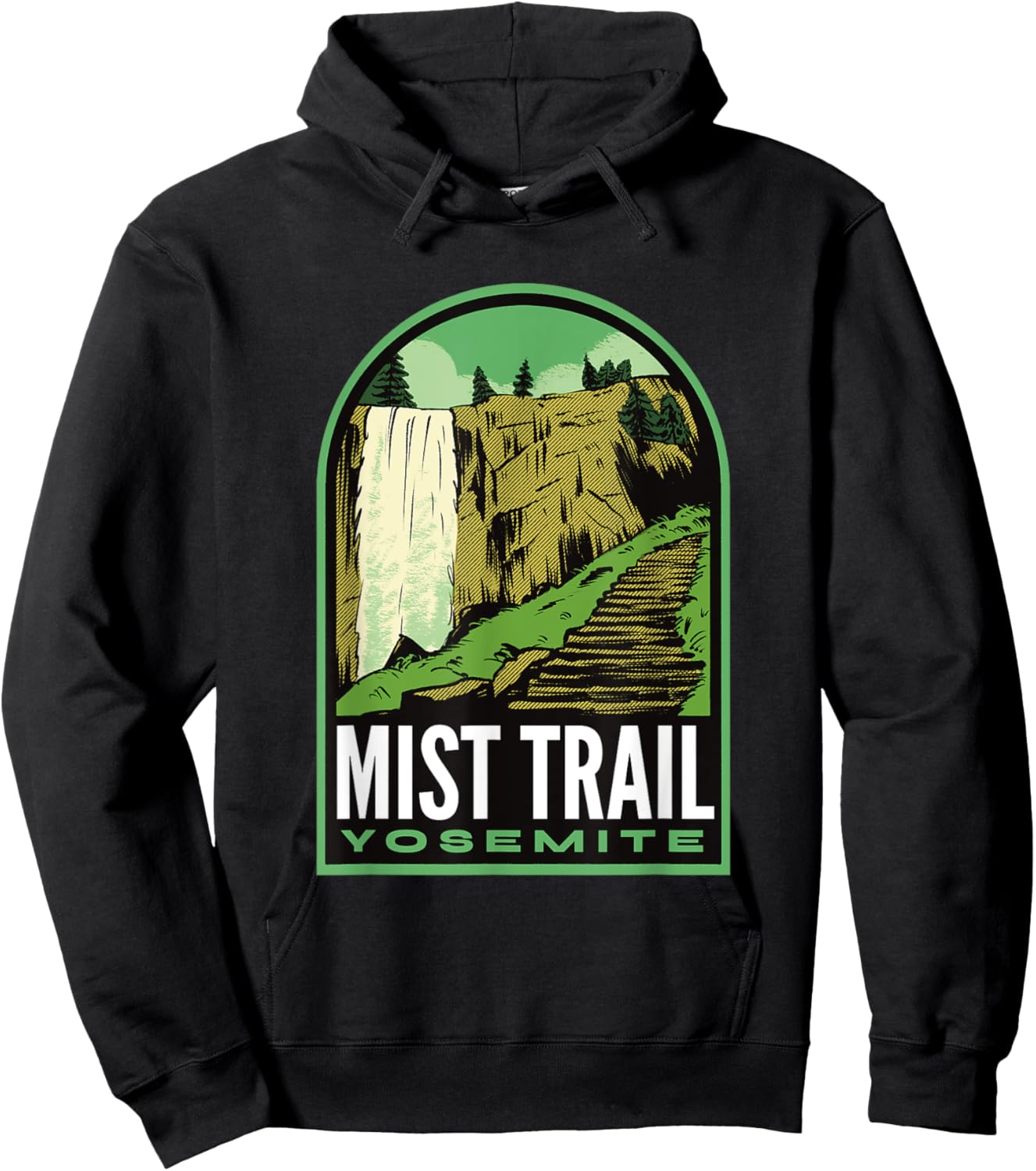 Mist Trail Yosemite California Hoodie - Hoodie | Black