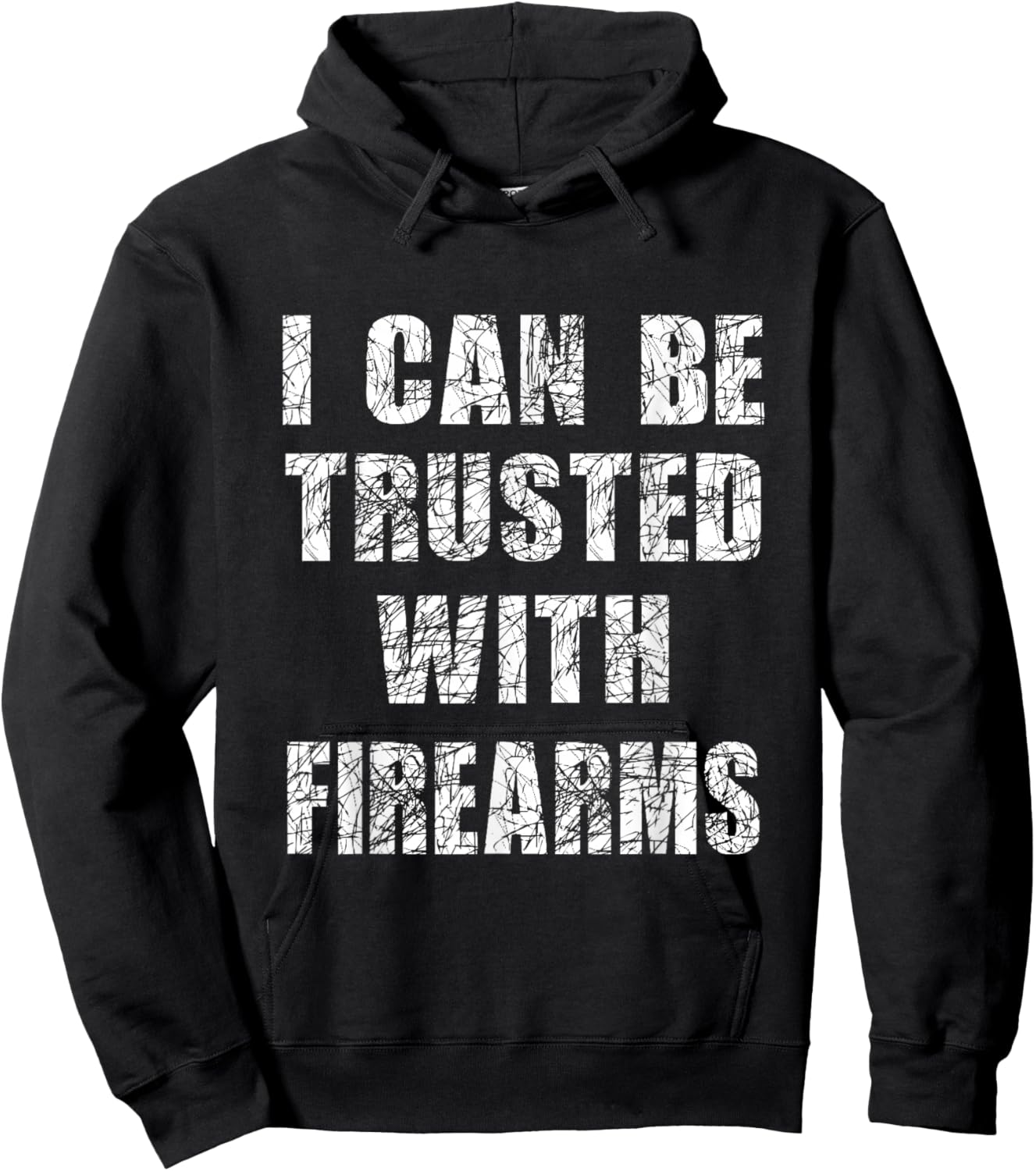 I can be trusted with firearms funny Gift humour Hoodie - Hoodie | Black