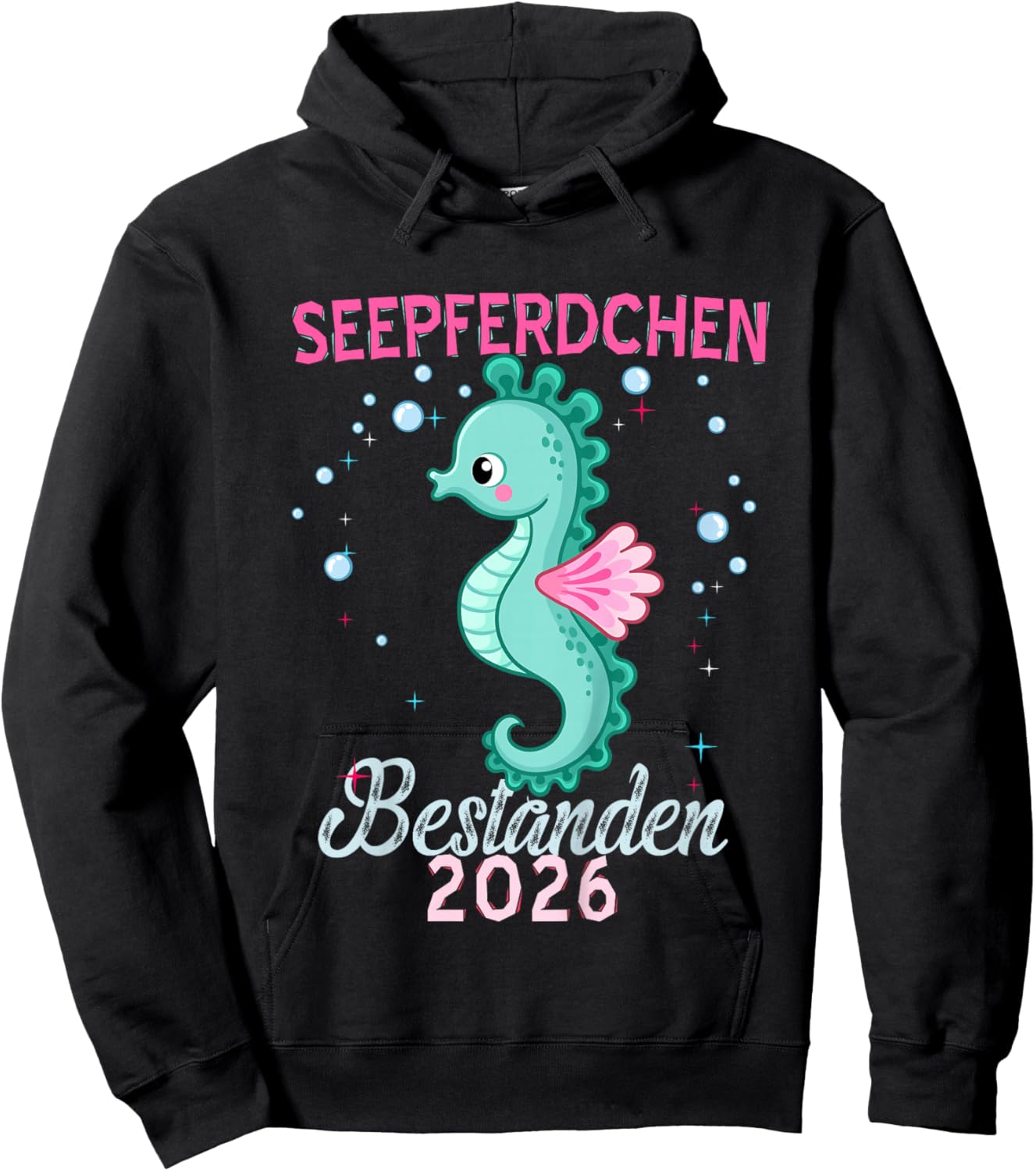 Seahorse Bestanden Frühschwimmer Badge, 2026 Hoodie - Hoodie | Black