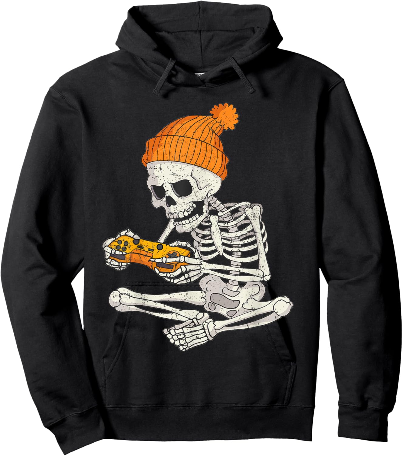 Funny Halloween Skeleton Gamer Video Games Boys Gaming Hoodie - Hoodie | Black