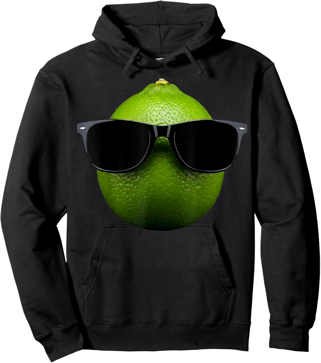 Cool Lime Wearing Sunglasses Funny Fruit Hoodie - Hoodie | Black