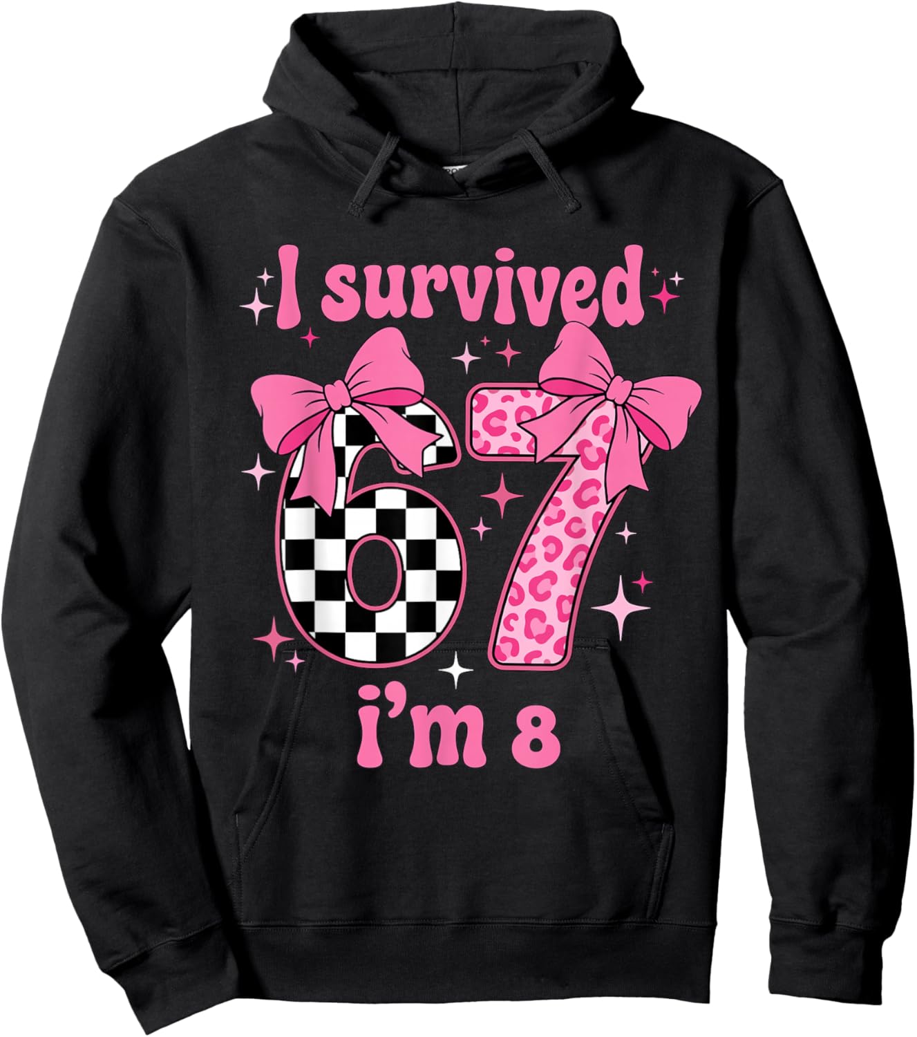8th Birthday Boy I'm 8 Year Old Six Seven Bruh 6 7 Hoodie - Hoodie | Black