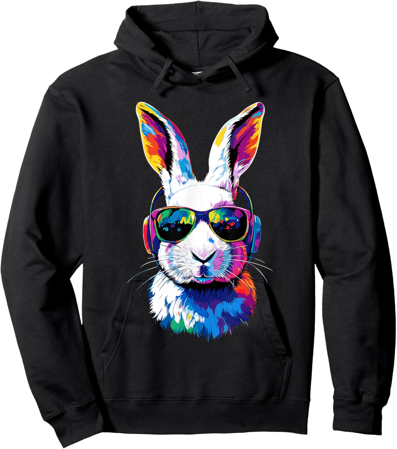 Rabbit Snow Hare Hare Fleece Hare White Rabbit Hoodie - Hoodie | Black