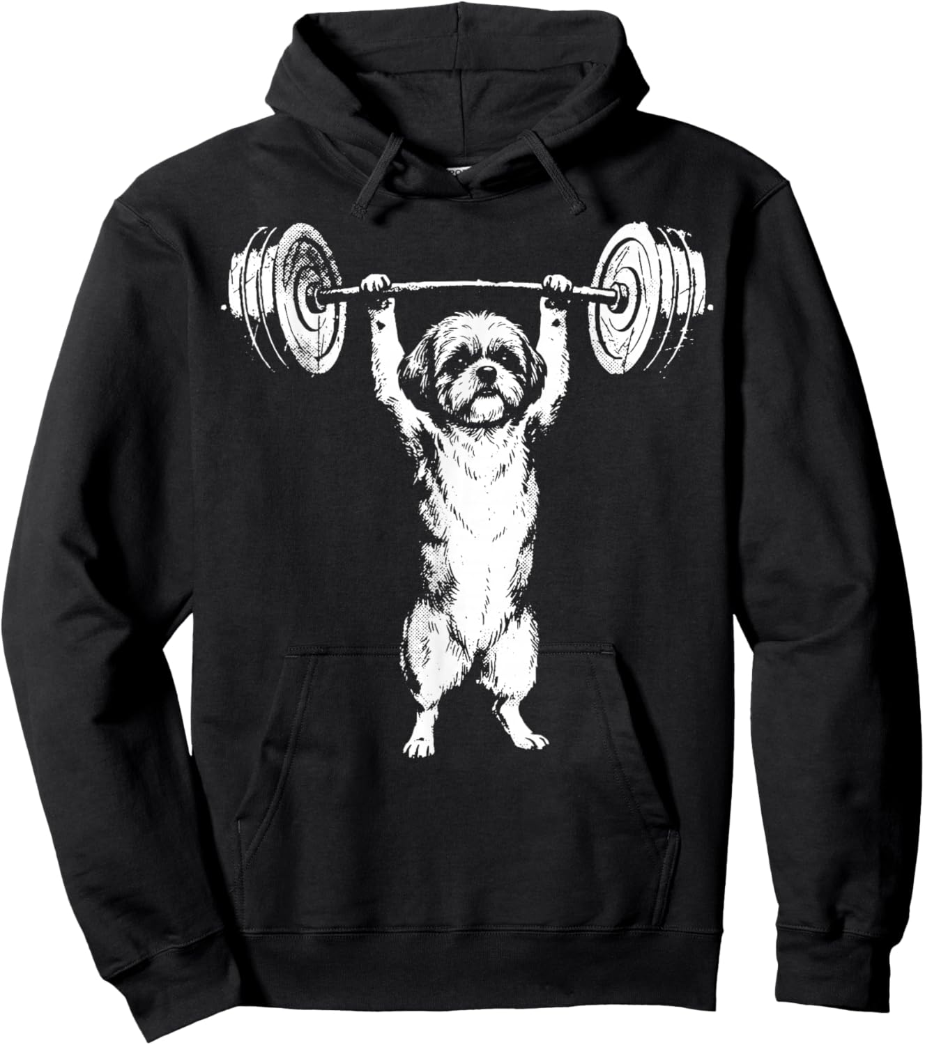 Shih Tzu Weightlifting Hoodie - Hoodie | Black