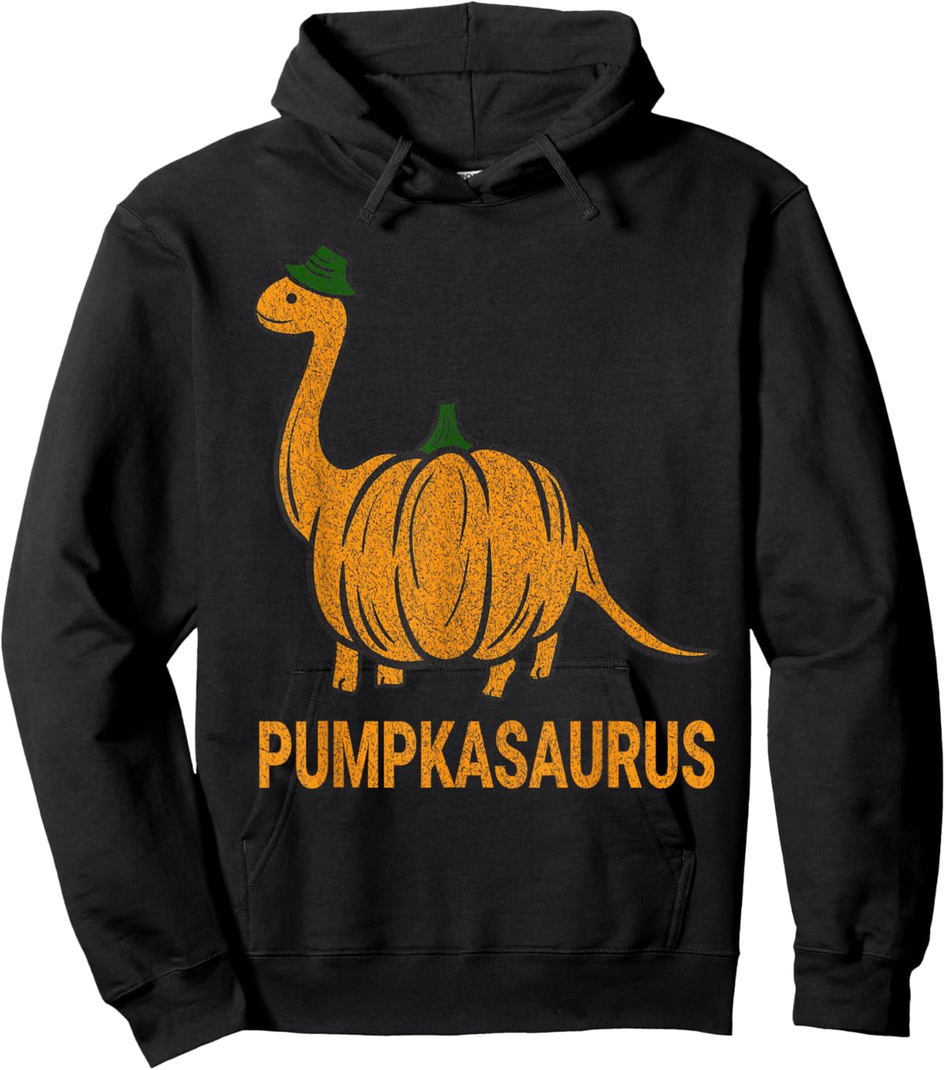 Pumpkasaurus Pumpkin Dinosaur Funny Dino Halloween Hoodie - Hoodie | Black