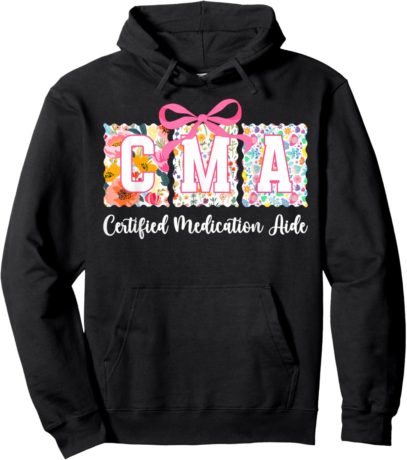 CMA Certified Medication Aide Med Aide Medication Aides Hoodie - Hoodie | Black