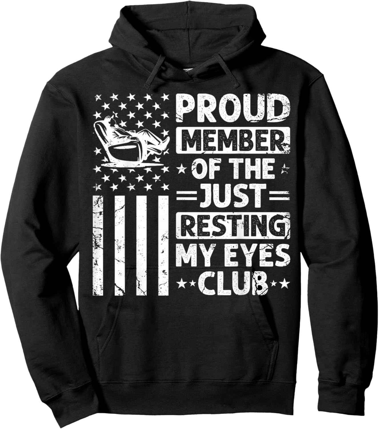 Proud Member of The Just Resting My Eyes Club Father's Day Hoodie - Hoodie | Black