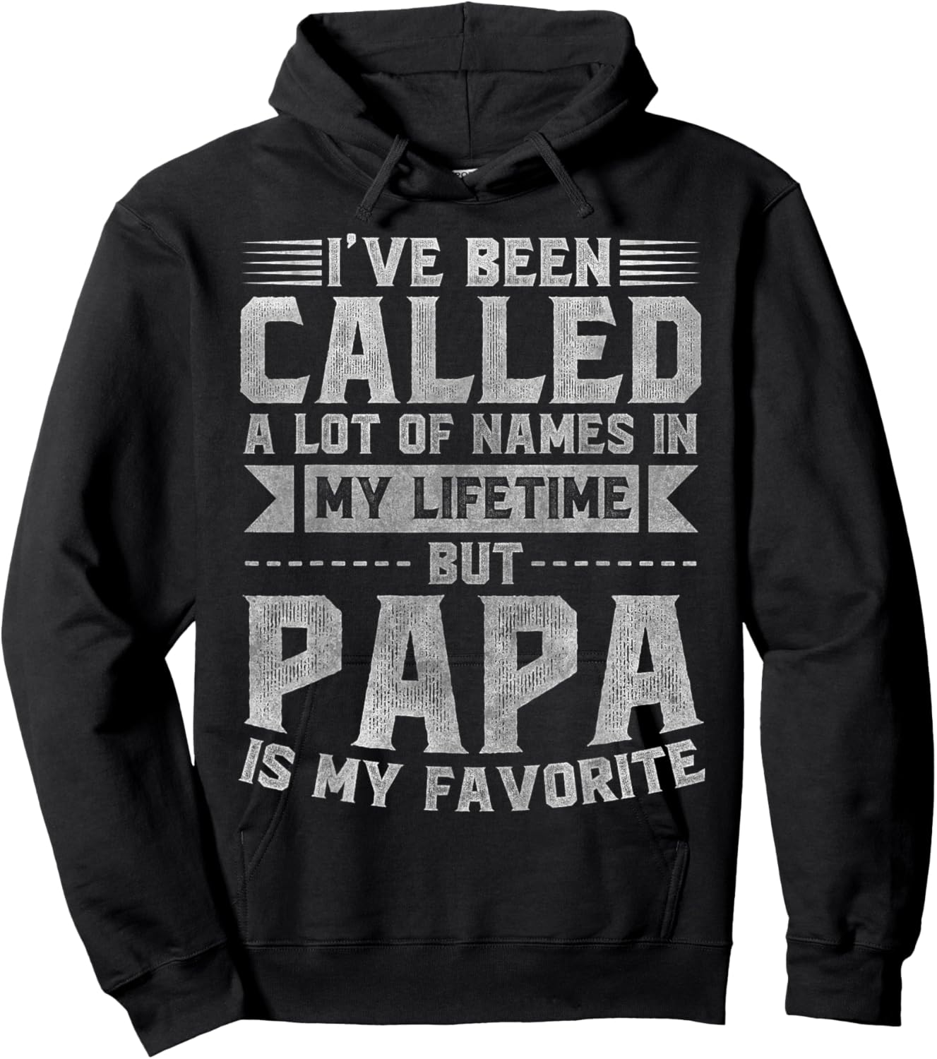 Papa Is My Favorite Name - Father's Day Papa Hoodie - Hoodie | Black