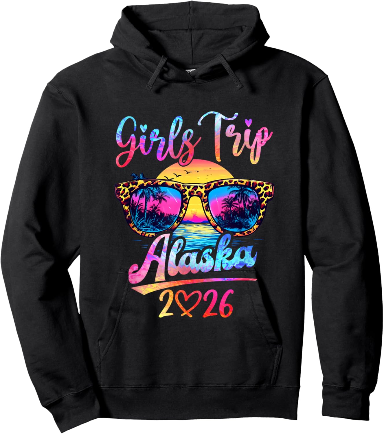 Girls Trip Alaska 2026 Matching Summer Vacation Women Hoodie - Hoodie | Black