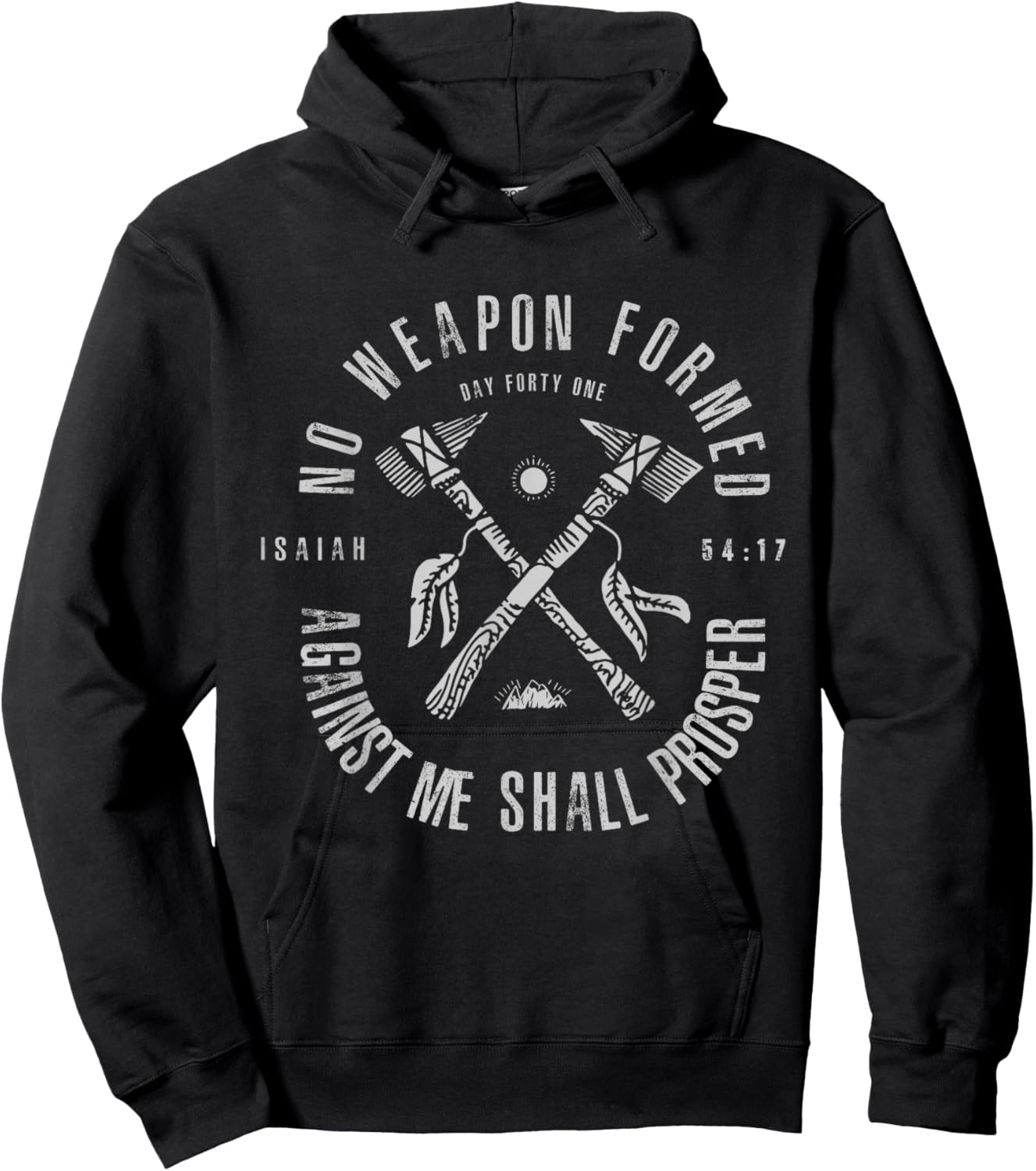 No Weapon Formed Against Me Shall Prosper Christian Hoodie - Hoodie | Black