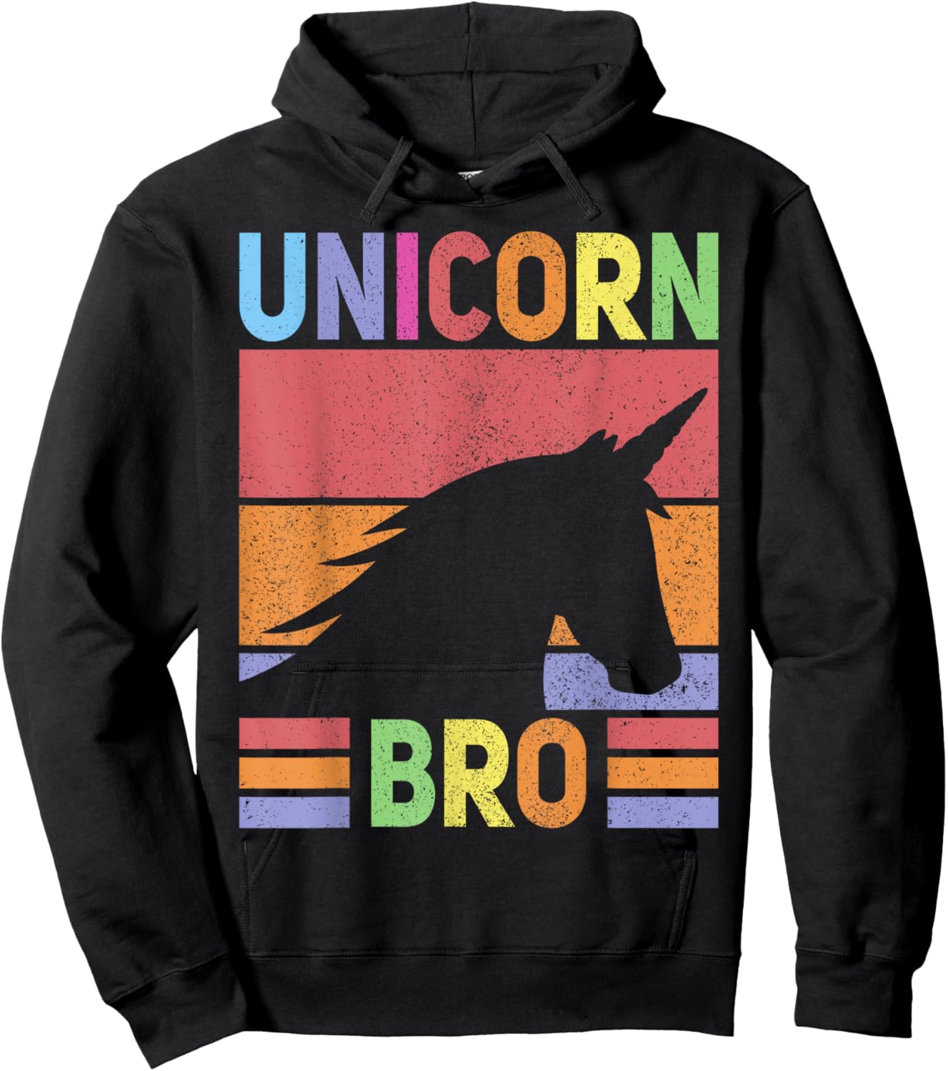 Unicorn Birthday Outfit Brother Unicorn Costume Bro Unicorn Hoodie - Hoodie | Black