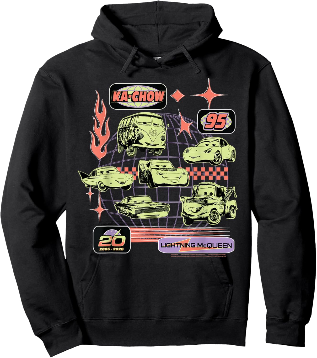 Disney and Pixar's Cars 20th Anniversary Lightning & Friends Hoodie - Hoodie | Black