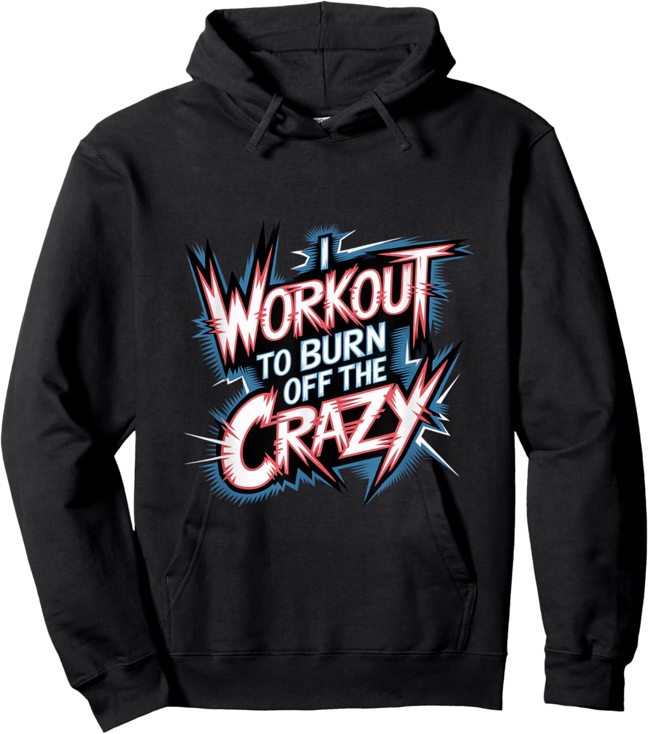 Insane Gym Exercise -Adults Workout Black Small Classic Fit Short Sleeve Cotton Blend Machine Wash Hoodie - Hoodie | Black
