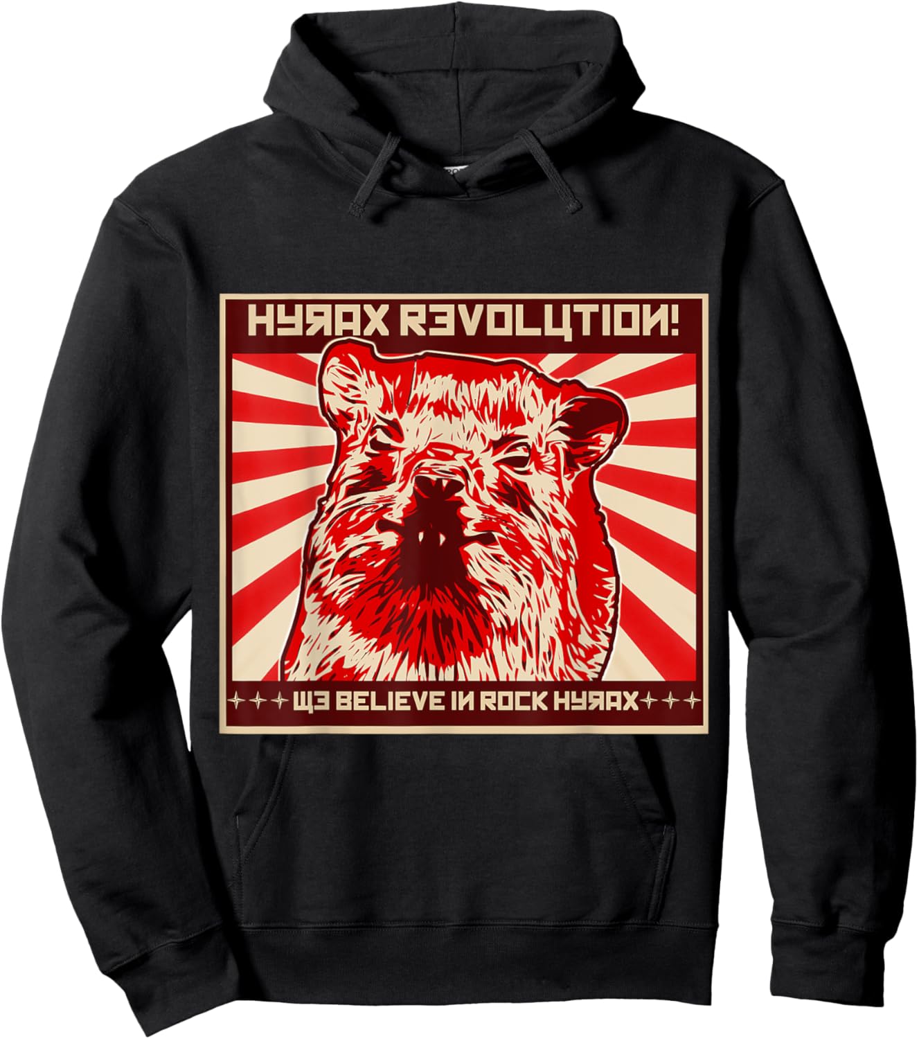 Not an Elephant Rock Hyrax Revolution - Black - Small - -Adults - Short Sleeve - Classic Fit Hoodie - Hoodie | Black