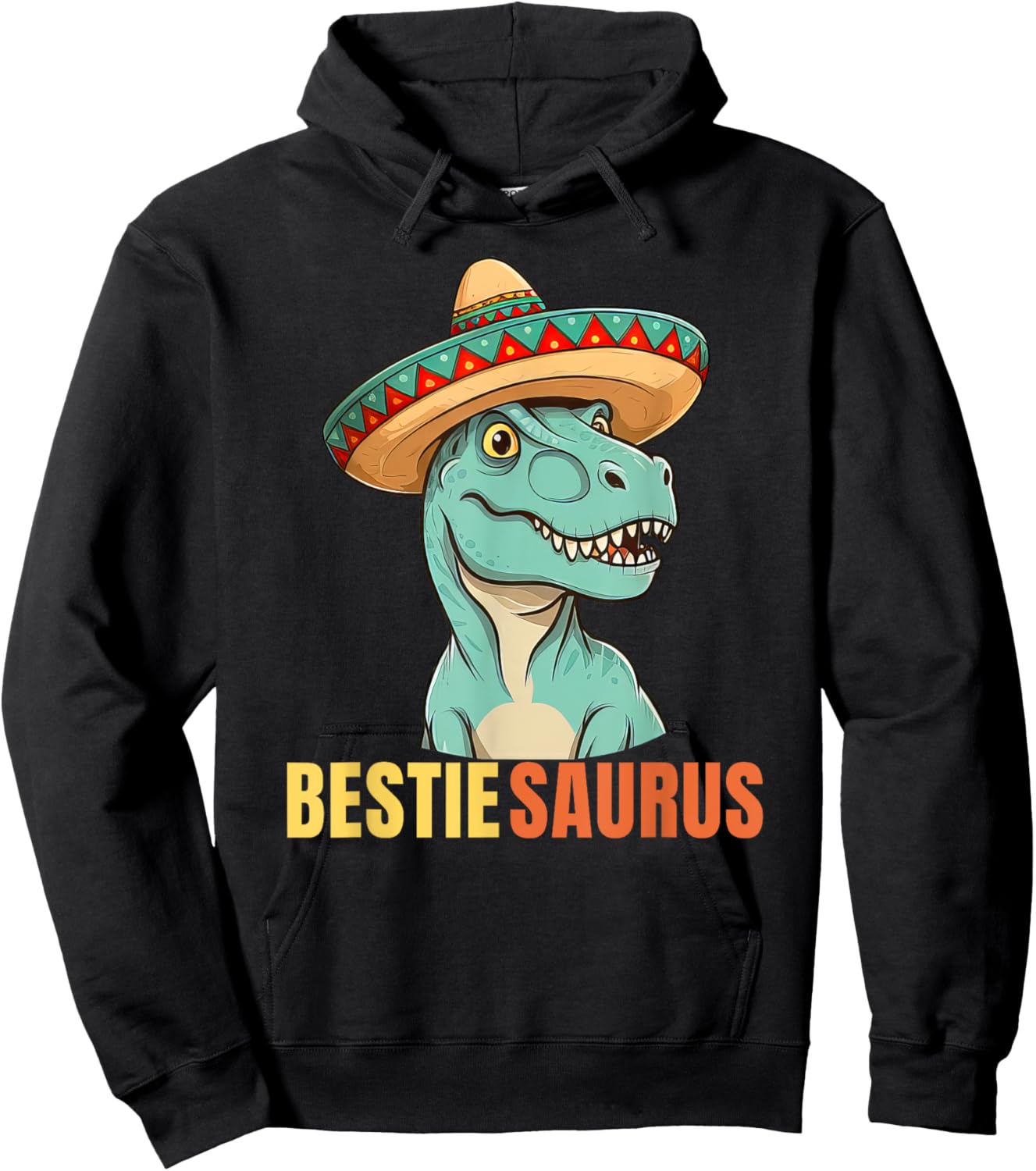 Bestiesaurus Funny Friend Saurus Matching BFF Dinosaur T Rex Hoodie - Hoodie | Black