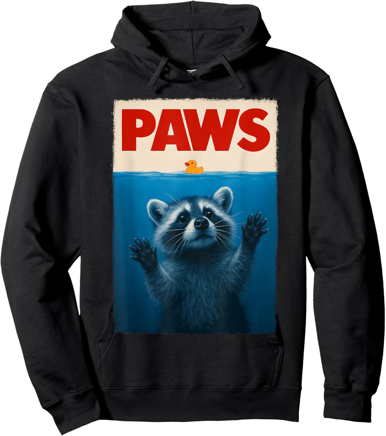 Cute Novelty Men Kids Women Funny Raccoon Hoodie - Hoodie | Black
