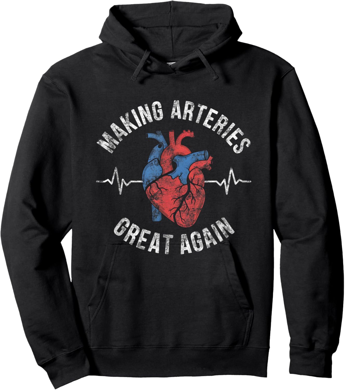 Making Arteries Great Again Cardiac Nurse Men Hoodie - Hoodie | Black