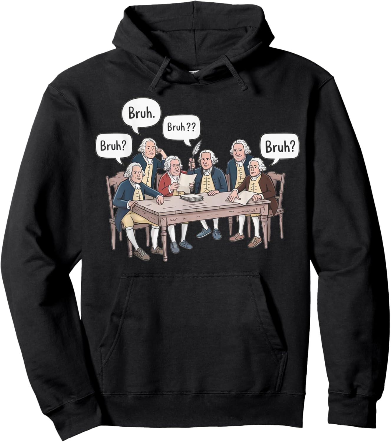 Funny History Teacher Founding Fathers Historical Humor Hoodie - Hoodie | Black