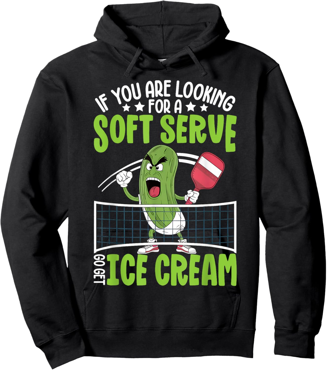 Funny Pickleball Player Men Women Paddleball Lover Hoodie - Hoodie | Black
