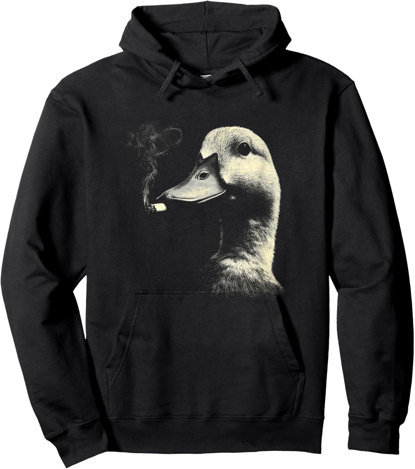 Croquis de Canard Fumeur drôle rétro Vapeur esthétique Hoodie - Hoodie | Black