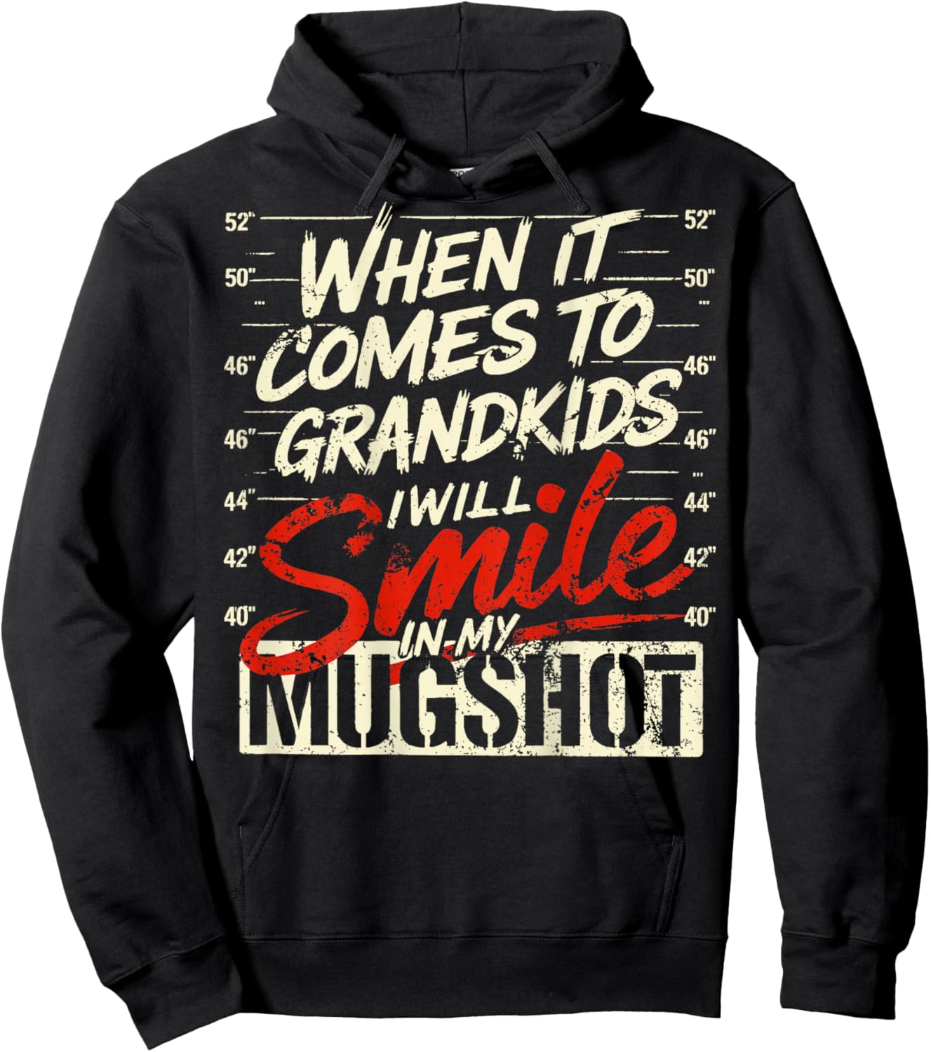 (ON Back) When It Comes to My Grandkids I Will Smile Hoodie - Hoodie | Black