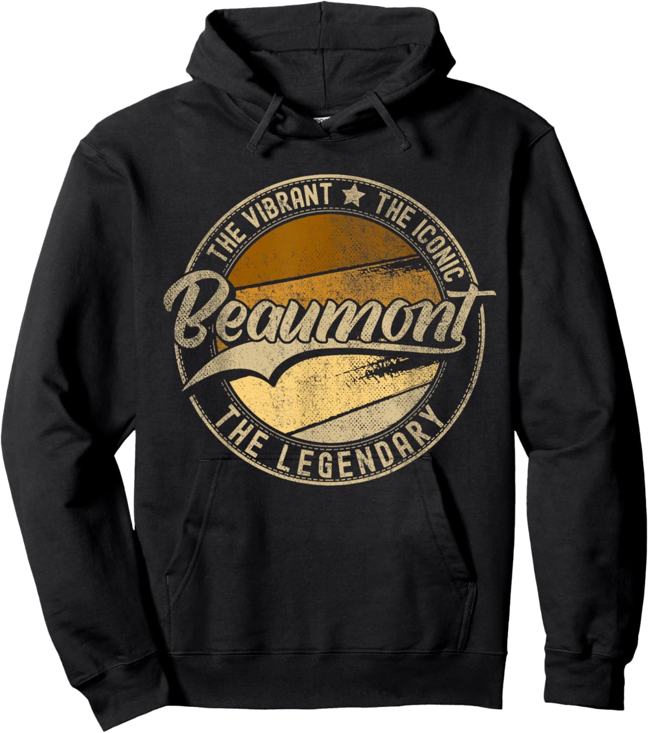 Beaumont TX | Texas | Vintage Distressed Hoodie - Hoodie | Black