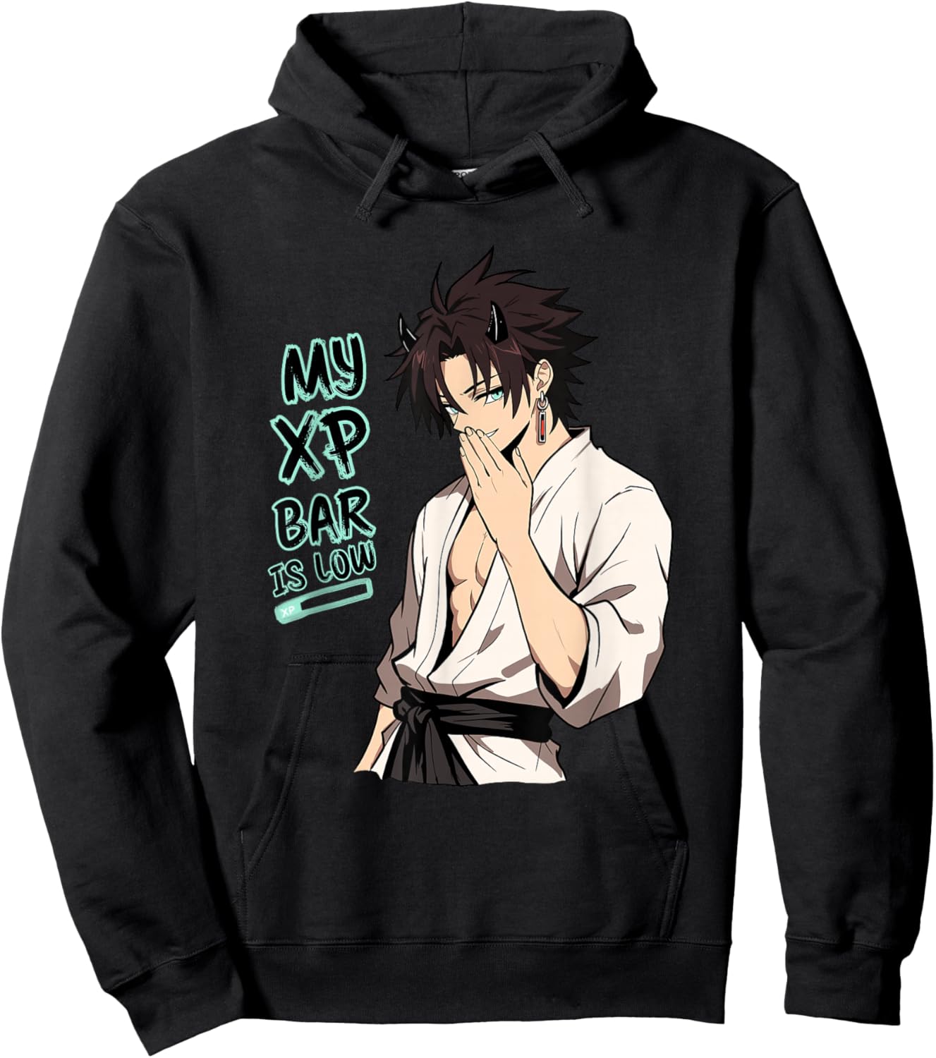 My XP Bar is Low Funny RPG Humor Anime Gamer Hoodie - Hoodie | Black