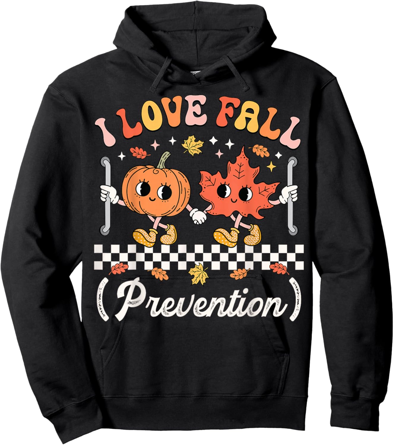 I Love Fall Prevention Geriatric Nurse Gerontological Nurse Hoodie - Hoodie | Black