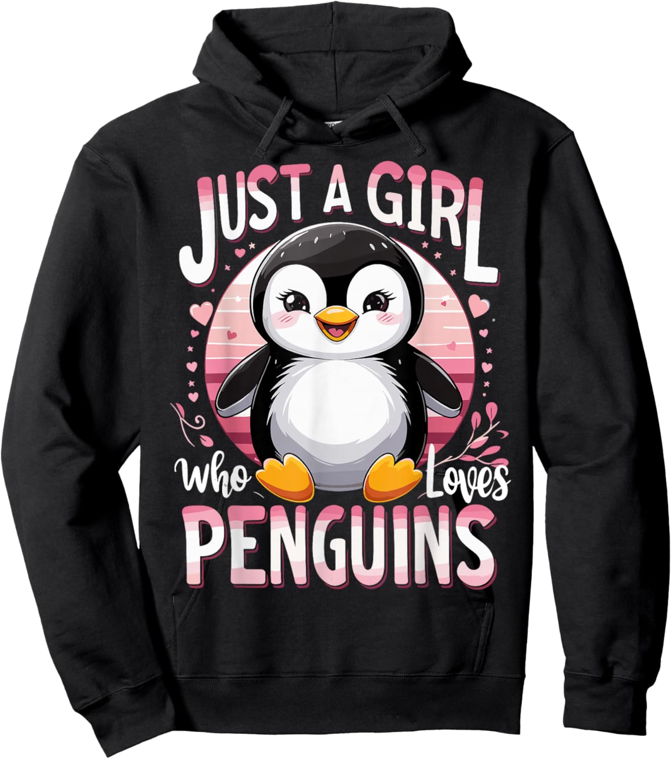 Funny Penguins Animal Just A Girl Who Loves Penguin Hoodie - Hoodie | Black