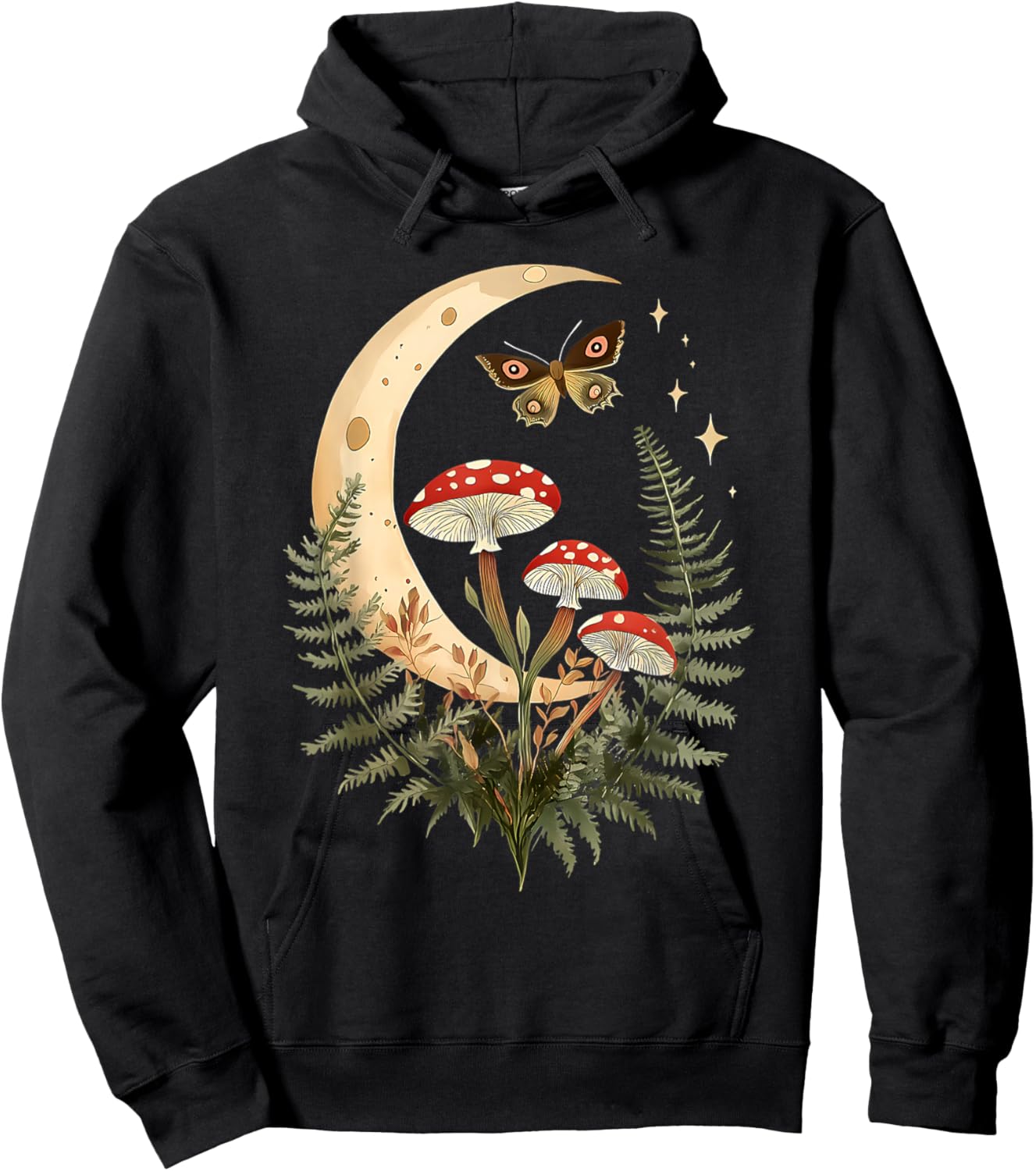 Fairycore Moth Hoodie - Hoodie | Black