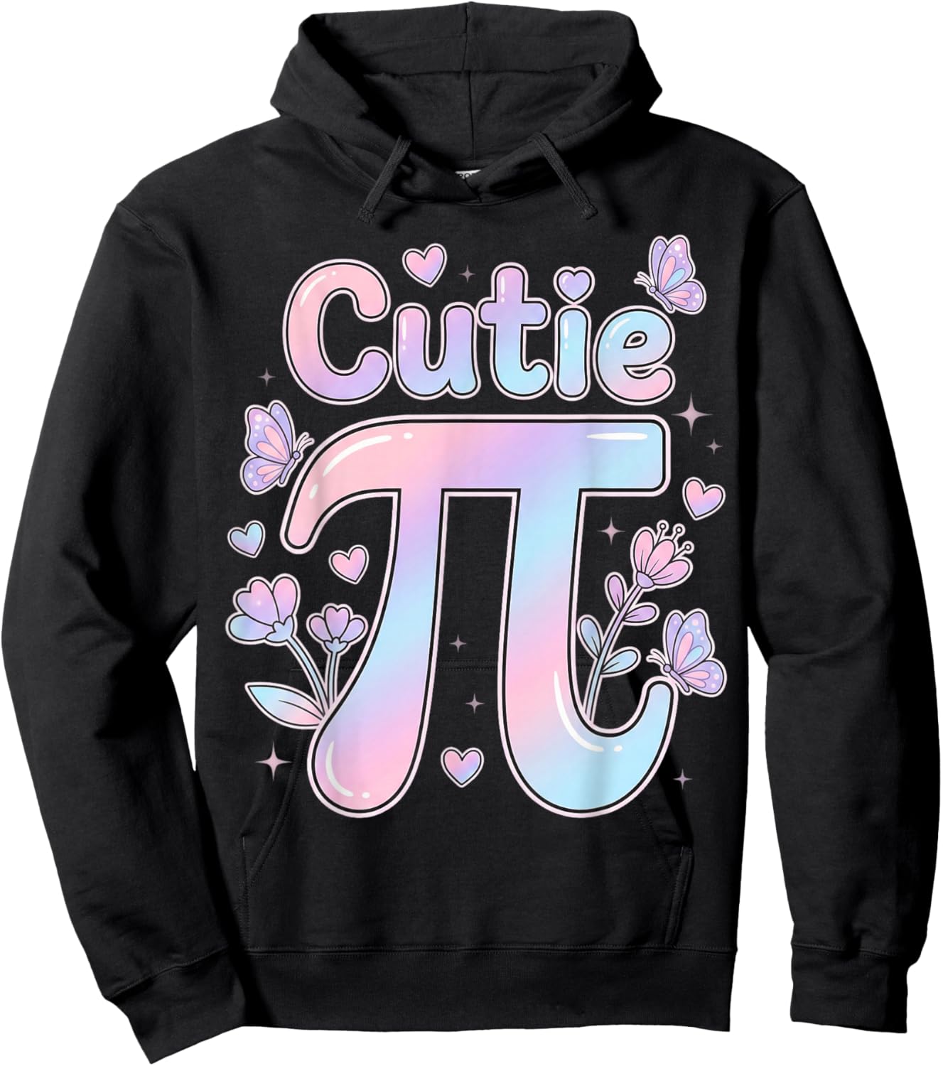 Cutie Pi Day Shirt Women Kids Toddler Math Teacher Student Hoodie - Hoodie | Black