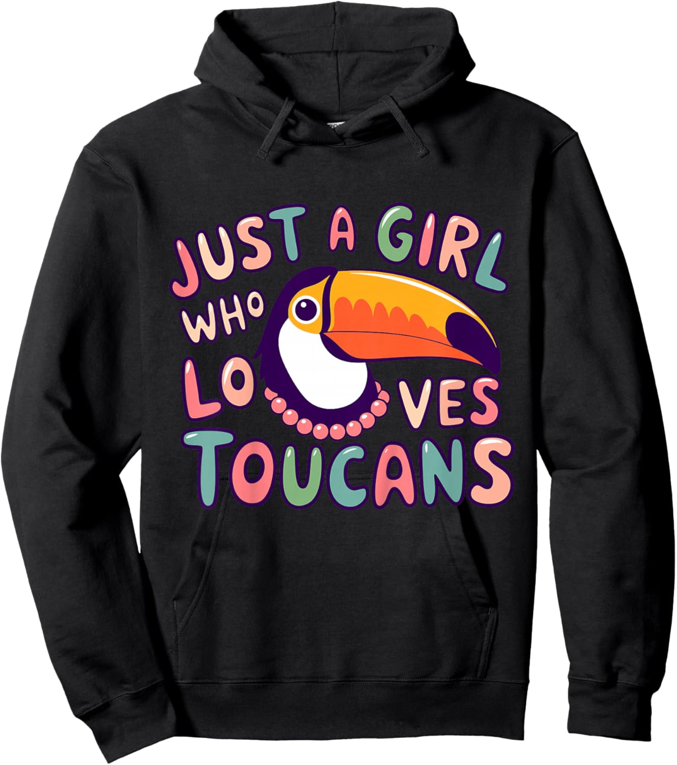 Kids Girl Toucan Kids Hoodie - Hoodie | Black