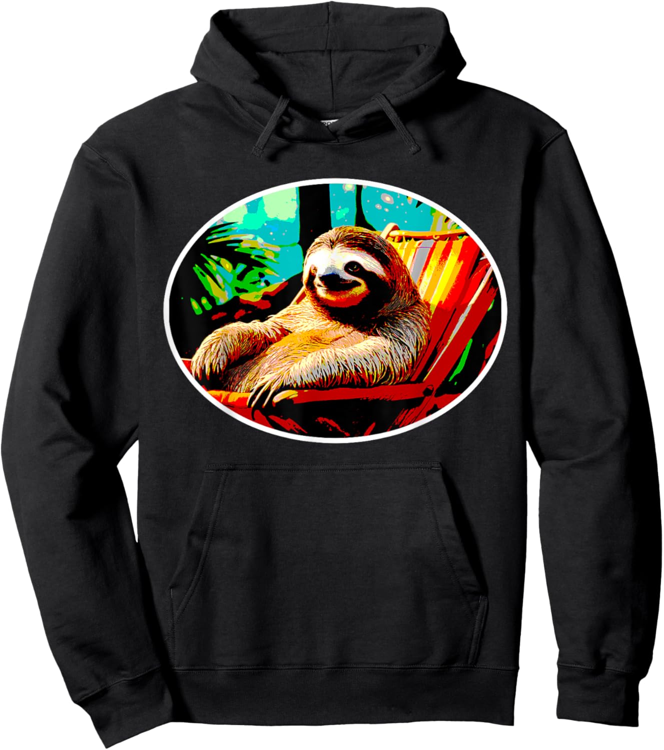 Cute Sloth Lover Vacation Mode Time to Relax Funny Hoodie - Hoodie | Black