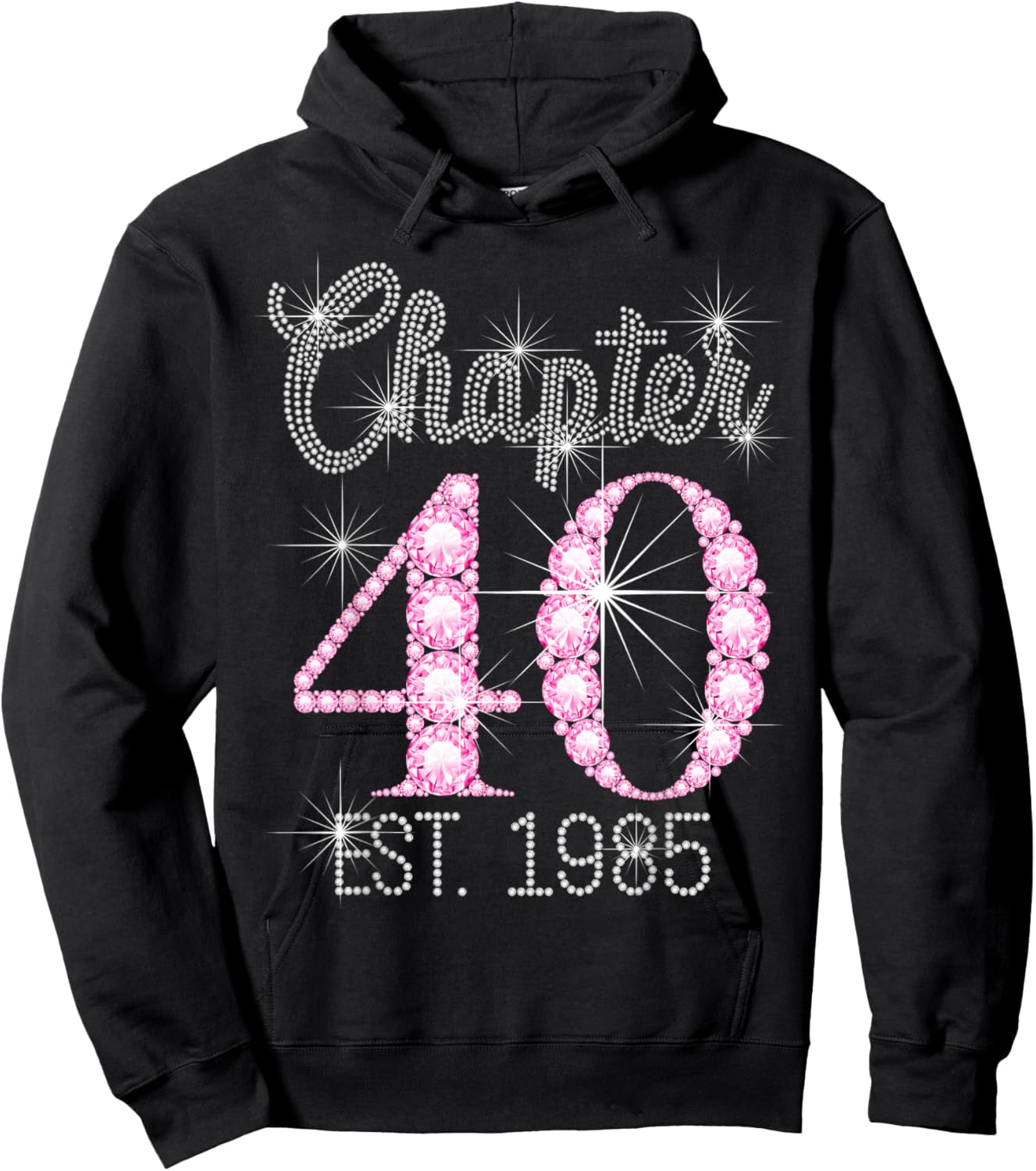 Chapter 40 EST 1985 Happy 40Th Birthday Girl Hoodie - Hoodie | Black