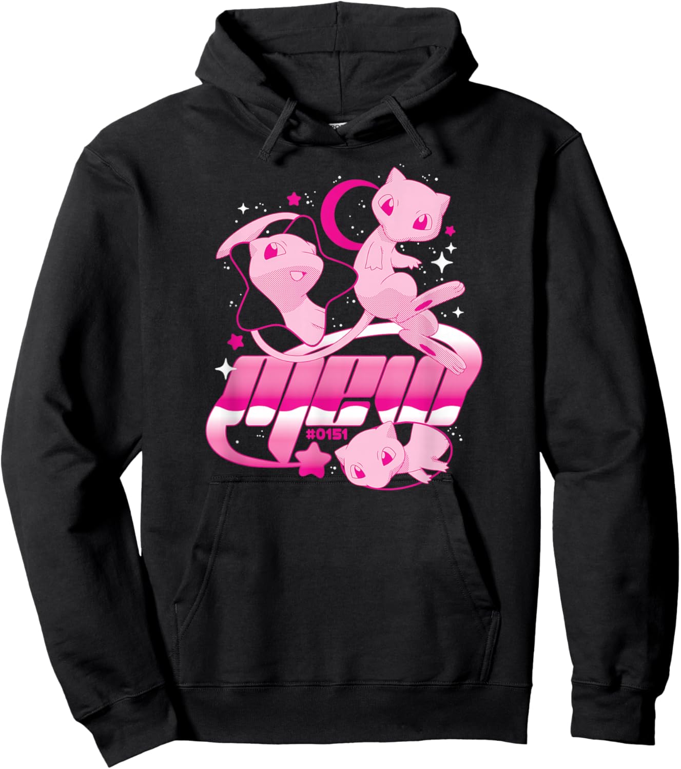 Pokémon - Generation 1 - Y2K Mew Floating Among The Stars Hoodie - Hoodie | Black