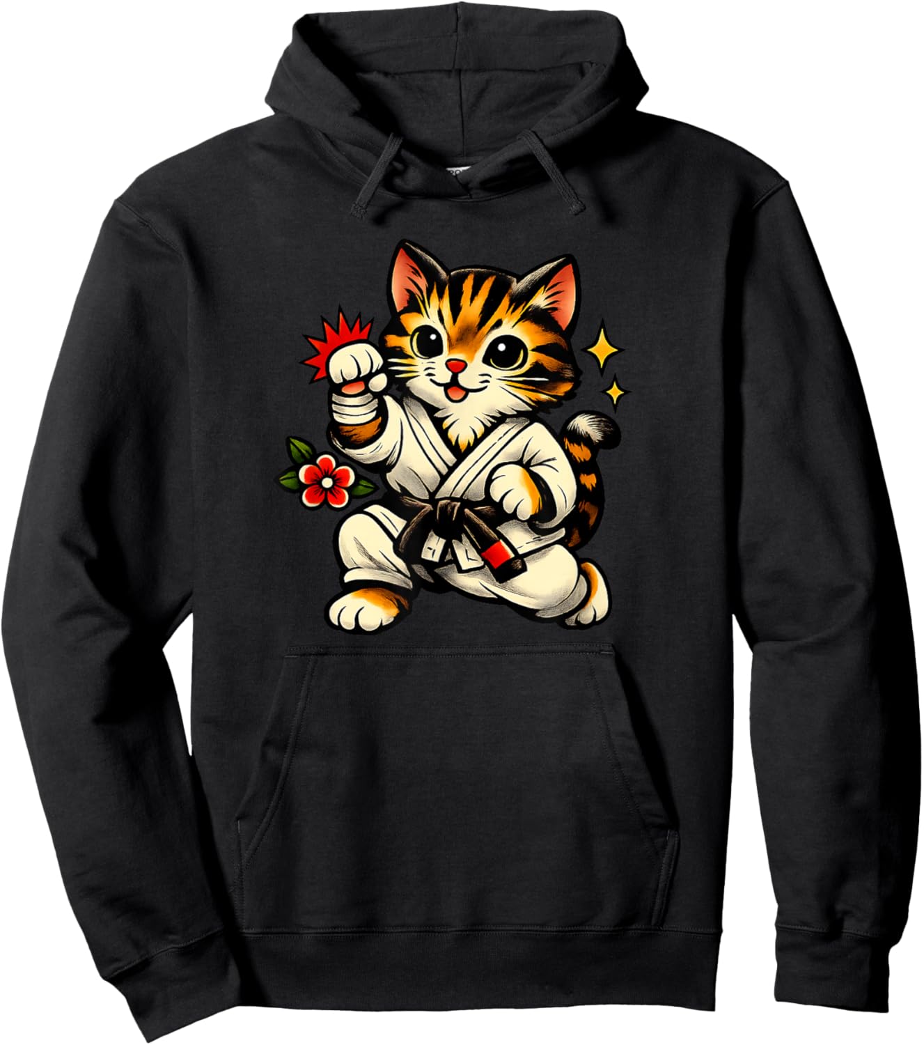 Jiu Jitsu Kitty BJJ MMA Funny Boys or Girls Brazilian Hoodie - Hoodie | Black