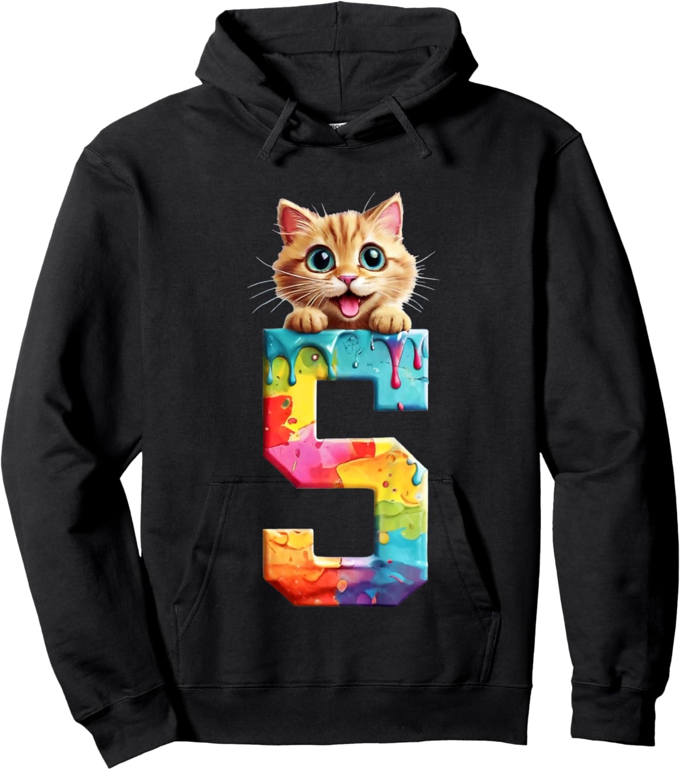 Kids CATS 5 YEARS CAT 5TH BIRTHDAY Hoodie - Hoodie | Black