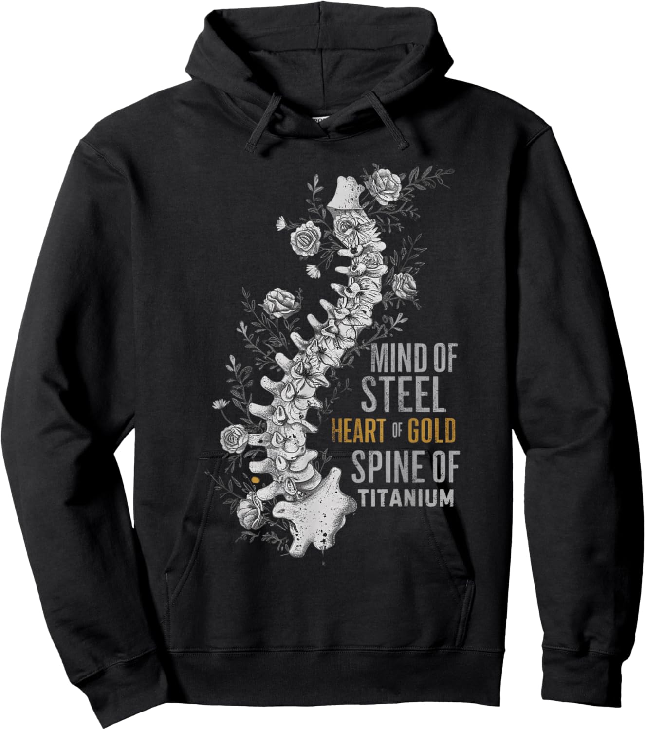Scoliosis Warrior Surgery Recovery Support Hoodie - Hoodie | Black