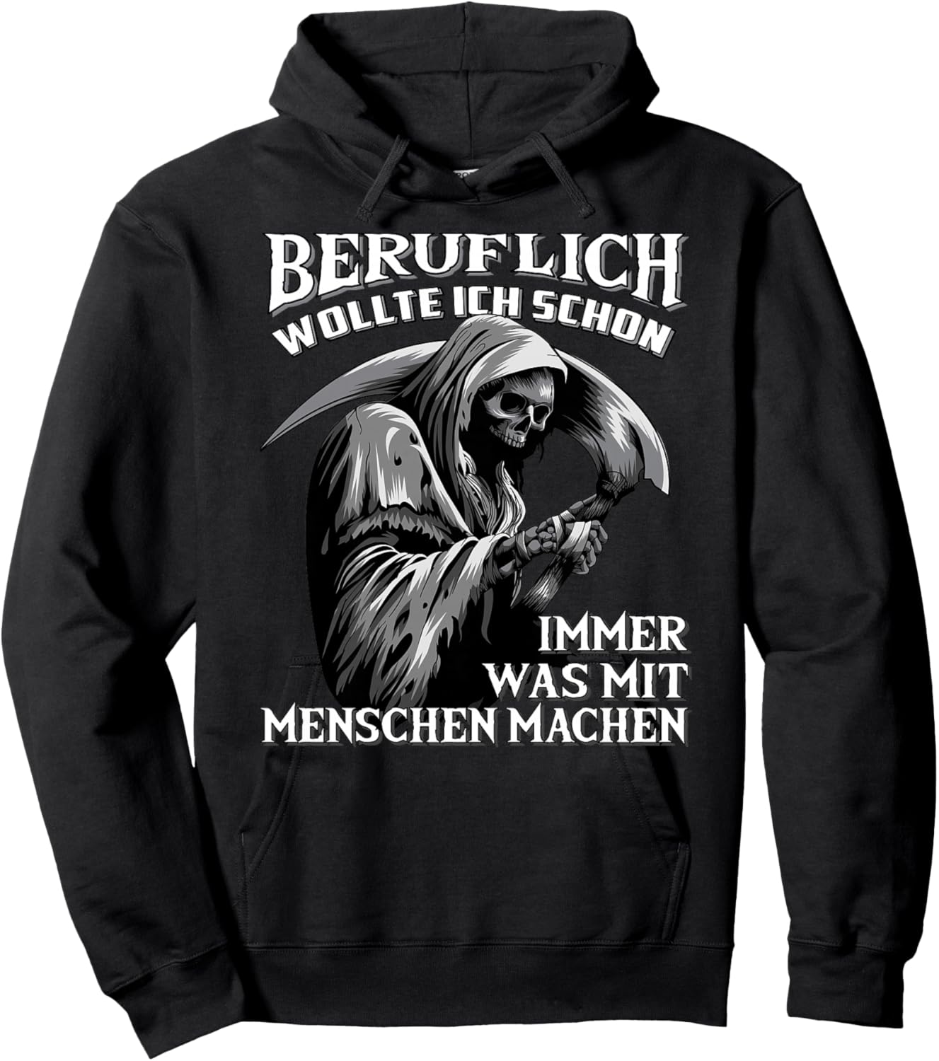 Beruflich wollte ich Schon Immer was mit Menschen Machen Premium Hoodie - Hoodie | Black