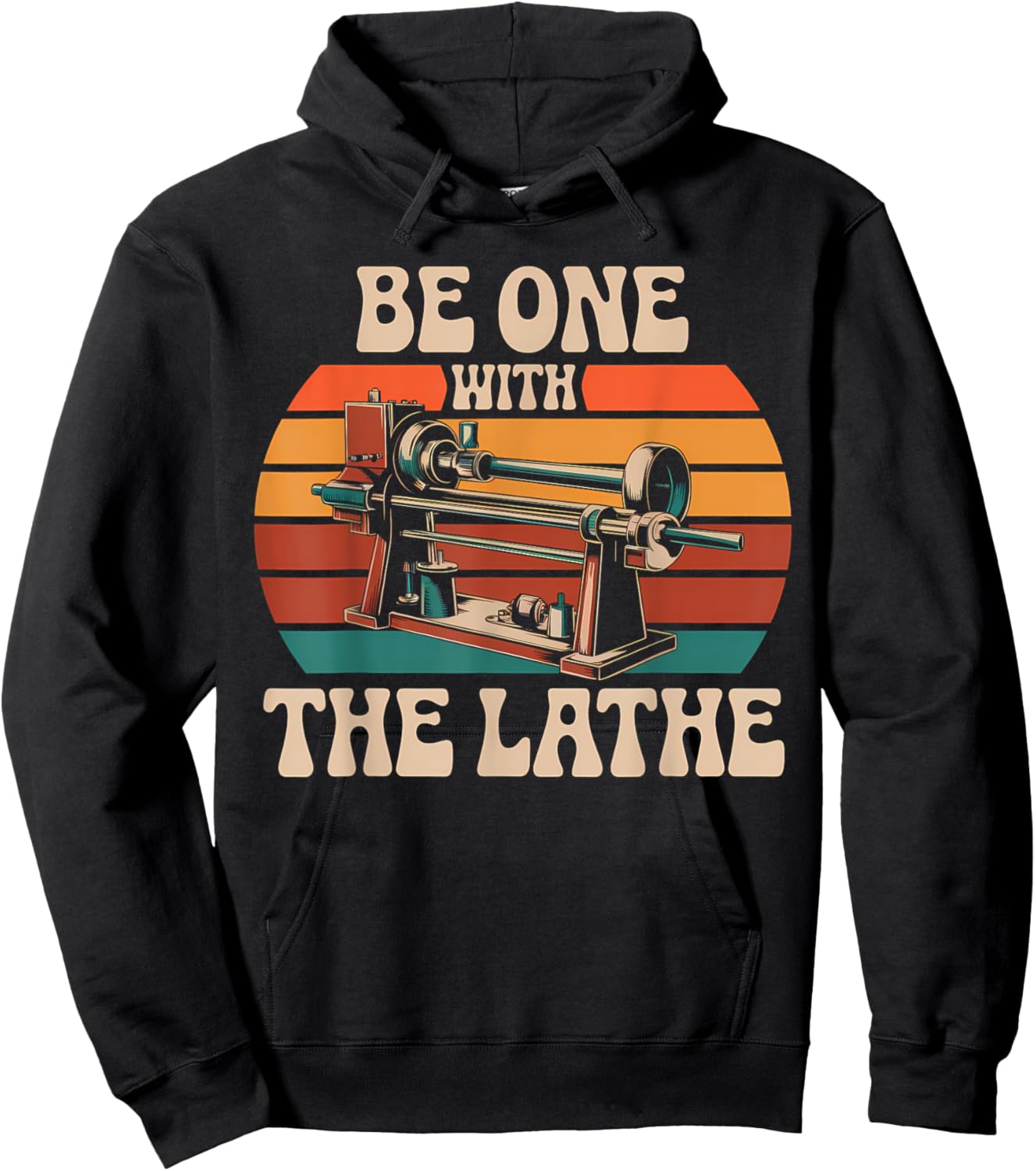 Be One with Lathe Operator Machinist Woodturning Woodworker Hoodie - Hoodie | Black