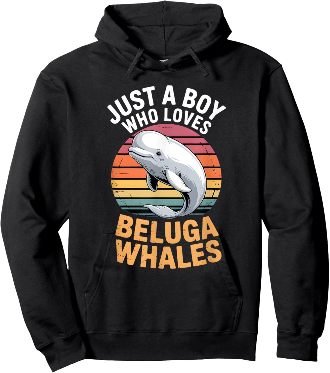 Boys Beluga Whale Hoodie - Hoodie | Black