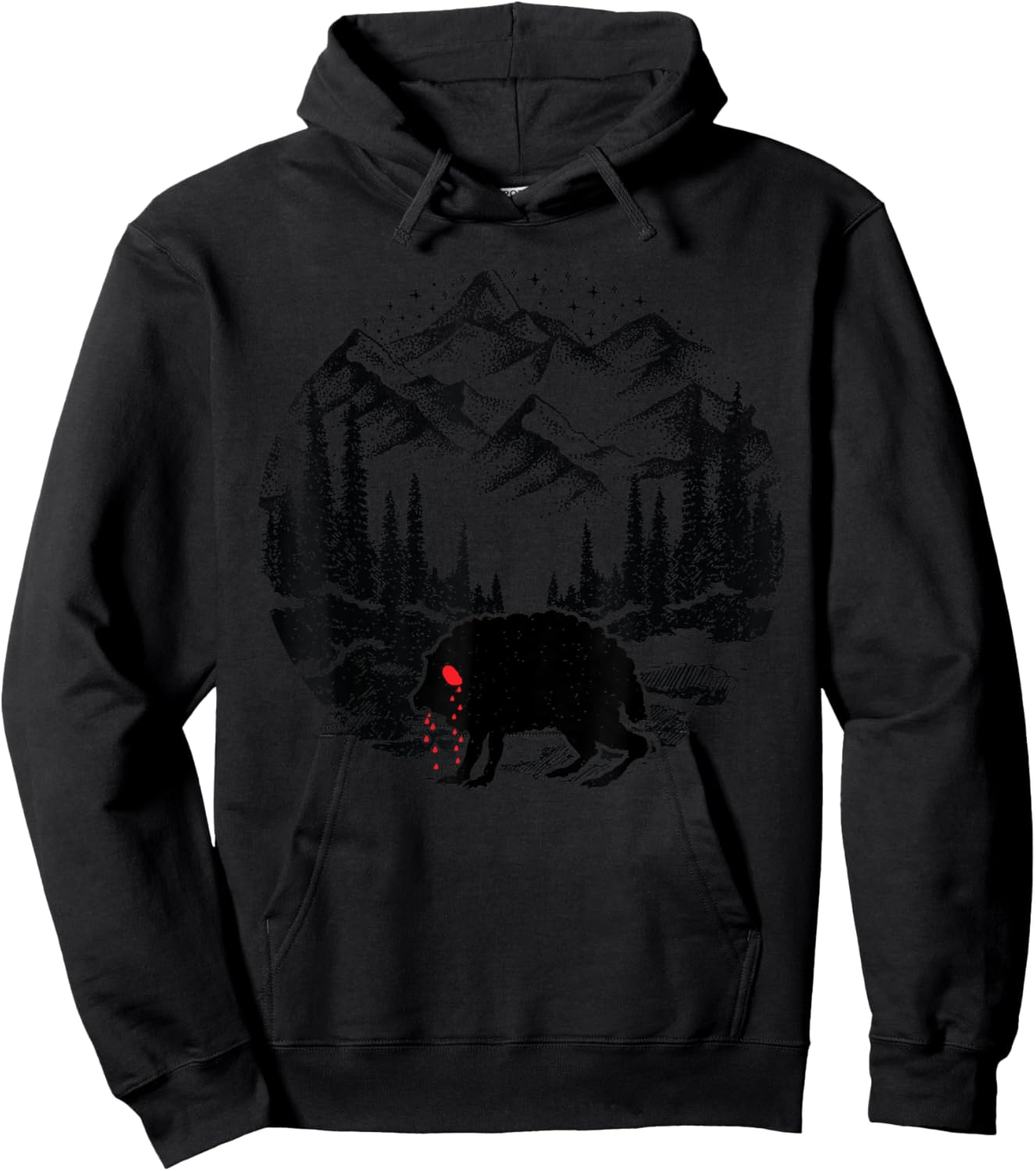 Funny Monster Squonk in Forest Folklore Cryptid Introvert Hoodie - Hoodie | Black