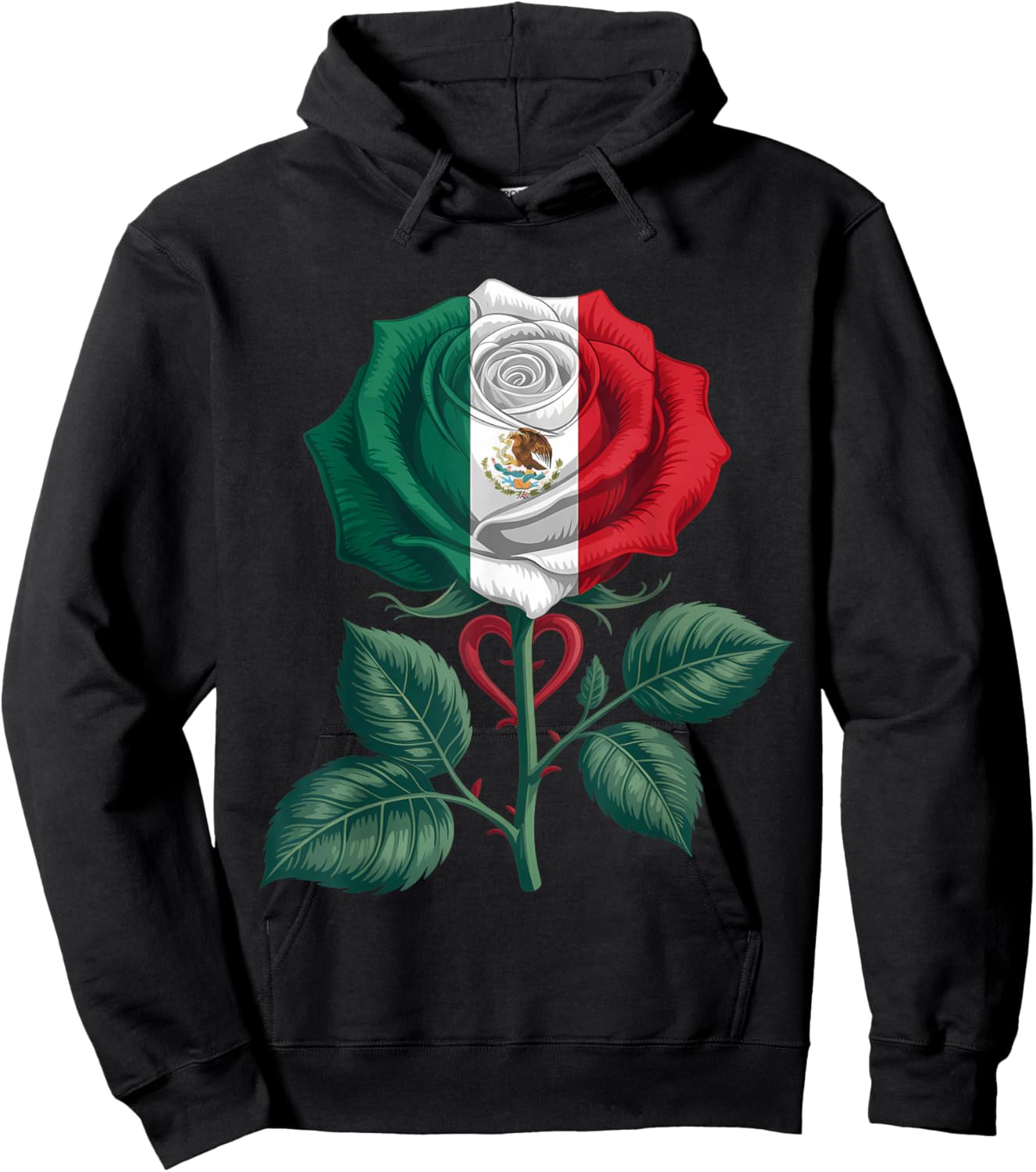 Mexico Flag Mexican Pride Mexican Roots Mexican Flag Hoodie - Hoodie | Black