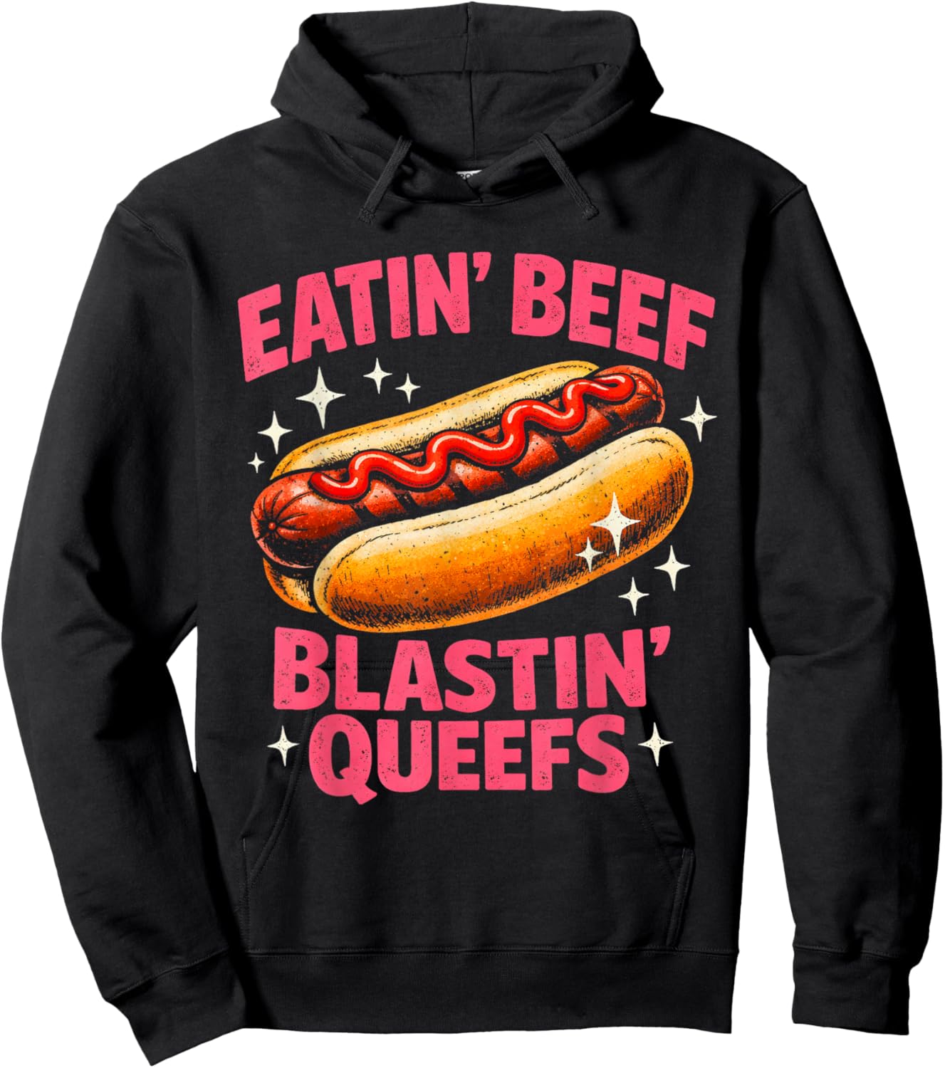 Eatin' Beef Blastin' Queefs Funny Embarrassing Hoodie - Hoodie | Black