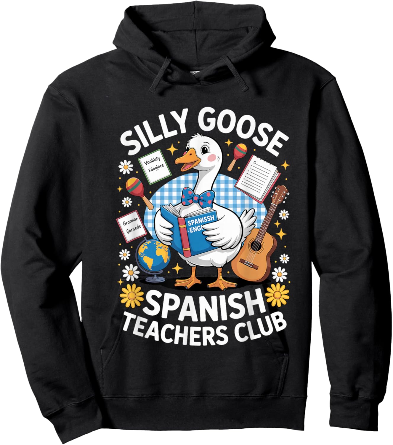 Silly Goose Spanish Teacher Maestra Classroom Vibes Hoodie - Hoodie | Black