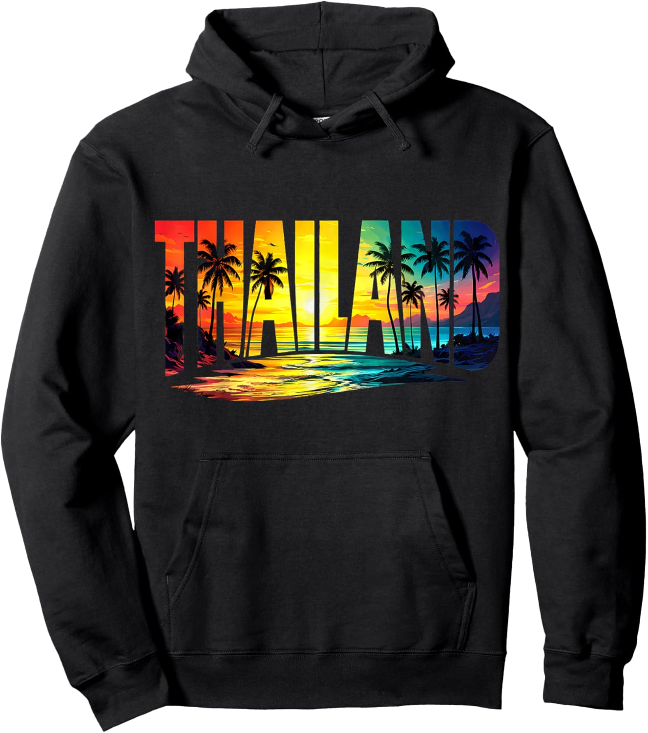 Thaïlande Souvenirs de Vacances Vintage Hoodie - Hoodie | Black
