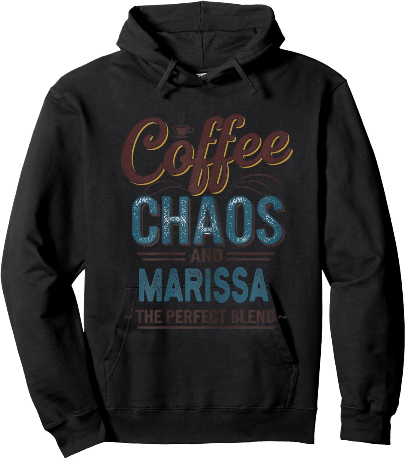 Marissa Personalized Cute Coffee Girls Marissa Name Hoodie - Hoodie | Black