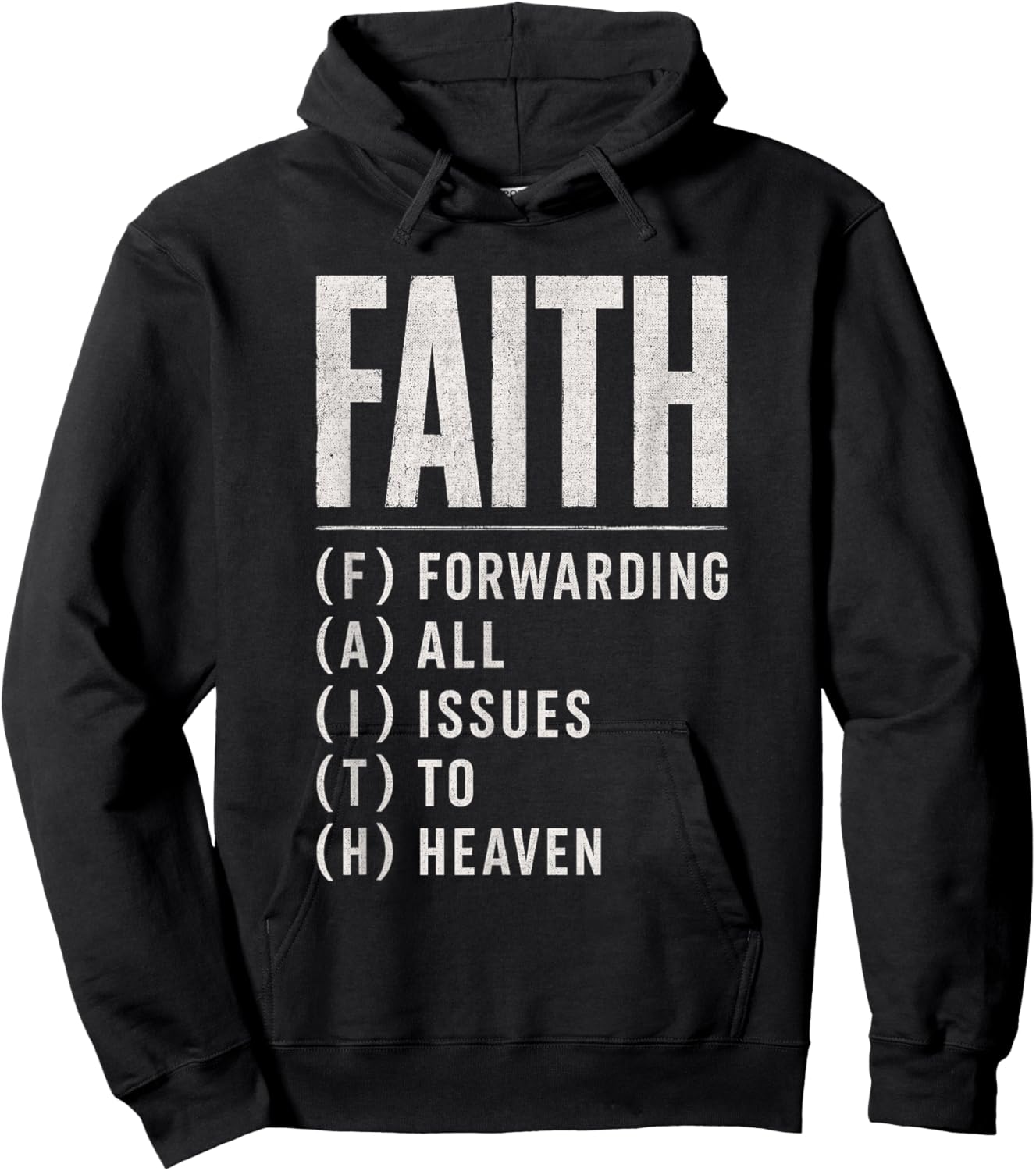 Faith Forwarding All Issues to Heaven Christian Religious Hoodie - Hoodie | Black