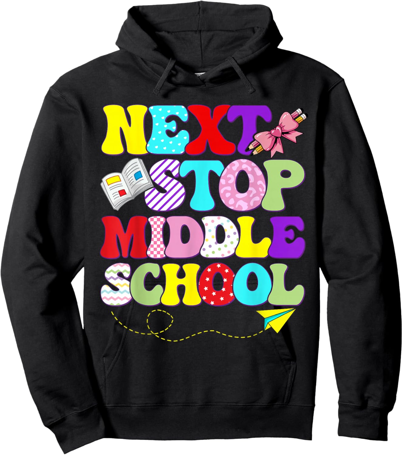 5th Grade Graduation Next Stop Middle School Summer School Hoodie - Hoodie | Black